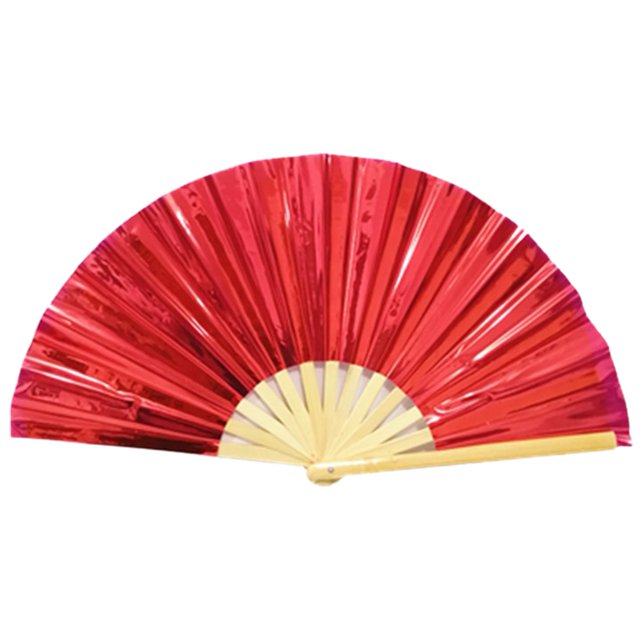 Visland Folding Fan Colorful Handheld Fan with Bamboo Bones for Festivals Rave Parties Performance Home Decoration