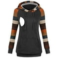 thumbnail image 4 of Hvyesh Womens Nursing Hoodie Long Sleeves Sweatshirt Breastfeeding Layered Top Pocket Casual Mama Clothes, 4 of 4