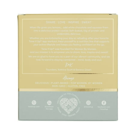 Tone It Up Plant Based Protein Cookies, Lemon Blondie, 10g Protein, 4 Count