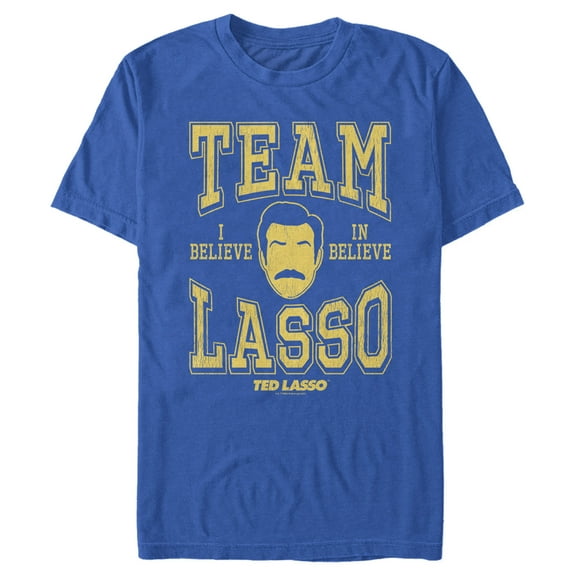Men's Ted Lasso Team Lasso  Graphic Tee Royal Blue Medium