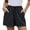 Black, variant on Athletic Shorts for Women Shorts for Women Drawstring Elastic High Waist Casual Cotton Linen Shorts Summer Plus Size Wide Leg Pants with Pockets Black L