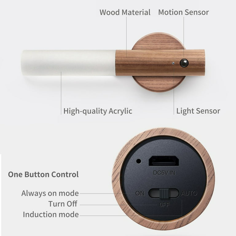 Plug-in LED Night Light, TSV LED Motion Sensor Step Light with 360 Rotation  Gooseneck for Bedroom, Bathroom, Kitchen, Hallway, Stairs