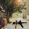 thumbnail image 4 of Fortune Christmas Rug Light Strip Carpet Black Cat Shaped Floor Mat, 4 of 8