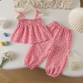 thumbnail image 2 of kaprioy Toddler Girl Clothes Girl Clothes Set Summer Kid 1T 2T 3T 4T 5T 6T 7T 8T Girl Clothes Shorts Set Cute Floral Printed Sleeveless Top Summer Outfits Cute Kid Clothes, 2 of 4