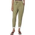 thumbnail image 1 of TheMogan Pantalon de Jogging Taille Haute Élastique en Molleton Mélangé Décontracté pour Femmes P-3X, 1 of 7