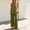 Army Green, variant on Womens Cotton Linen 2 Piece Outfits Halter Neck Sleeveless Side Split Top and Wide Leg Pants Set Casual Beach Travel Sets