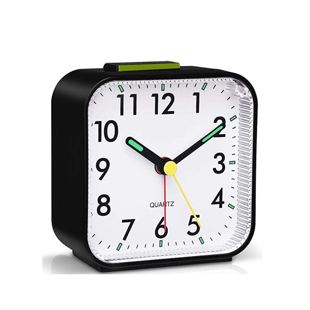 LAYADO Analog Alarm Clocks for Bedrooms Bedside Alarm Clock,Non Ticking
