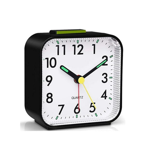 LAYADO Analog Alarm Clocks for Bedrooms Bedside Alarm Clock,Non Ticking
