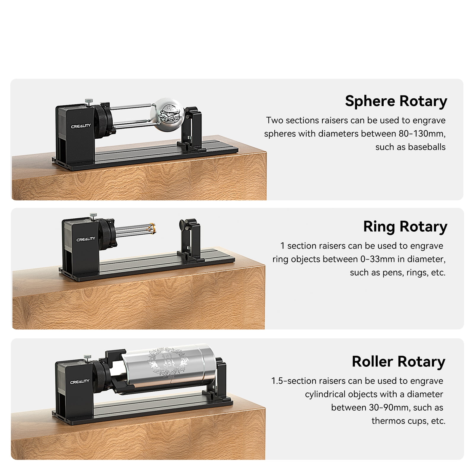Creality Falcon A1 Laser Engraver Upgrade Rotary Kit Pro with 12 Piece Multifunctional Adjustable Raisers with Goggles