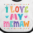 thumbnail image 4 of Inktastic I Love My Memaw for Granddaughter Girls Baby Bib, 4 of 4