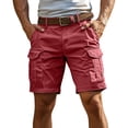 thumbnail image 2 of Dresfit Men's Cargo Shorts Baggy Big and Tall Work Shorts Summer 2026 Lightweight Knee Length Shorts Loose Fit Multi Pocket Carpenter Short Pants (no belt) M, 2 of 6