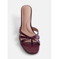 thumbnail image 5 of Time and Tru Women's Faux Leather Kitten Heel Mule Sandals, 5 of 5