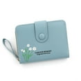 thumbnail image 4 of Faraee Small Wallet for Women Bifold RFID Blocking Card Holder Purse with Zipper Coin Pocket Blue, 4 of 5