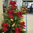 thumbnail image 2 of EWASWON Red 10cm Christmas Decorative Bow - Festive Holiday Christmas Tree Ornament, Hanging Xmas Tree Decoration for Holiday Decor, 2 of 6