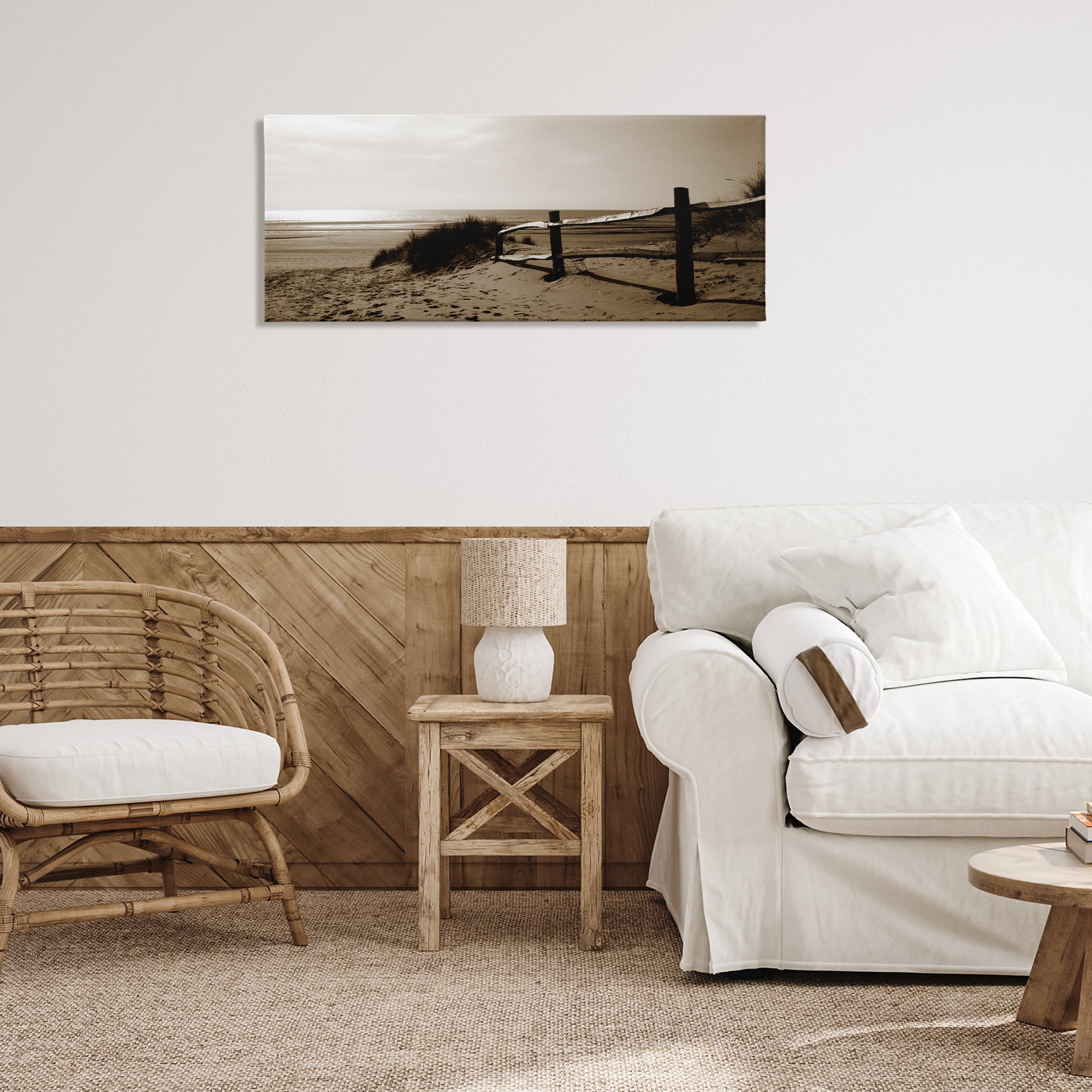 Stupell Industries Beach at Sundown Nautical & Beach Photography Wrapped Canvas Art Print Wall Art, 40 x 17
