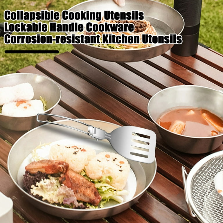 HomeLife Foldable Stainless Steel Cookware Set with Locking Handle