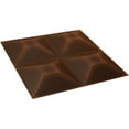 thumbnail image 5 of Ekena Millwork 11 7/8"W x 11 7/8"H Swindon EnduraWall Decorative 3D Wall Panel, Universal Aged Metallic Rust (12-Pack for 11.76 Sq. Ft.), 5 of 5