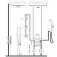 thumbnail image 5 of Thermostatic Ceiling Mounted LED Four Functions Complete Shower System with 3 PCS of Body Jets with Rough-in Valve, 5 of 5