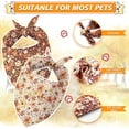 thumbnail image 4 of Fall Flowers Dog Bandanas Reversible Small 2 Pack, Autumn Thanksgiving Harvest Floral Adjustable Triangle Scarves for Small Medium Large Extra Large Dogs Pets, 4 of 6