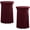 Burgundy, variant on 2 Pack Round 43 x 32 Inch Spandex Cocktail Tablecloth with Wavy Skirt Brown Fitted Stretch Table Cover for Bar Wedding Party