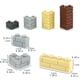 thumbnail image 5 of Ladrillos de pared gruesos de partículas pequeñas, 1x2, 1x3, 1x4 puntos, accesorios a granel, puertas, ventanas, bloques de construcción DIY, juguete educativo para niños,80pcs brown L shape, 5 of 7