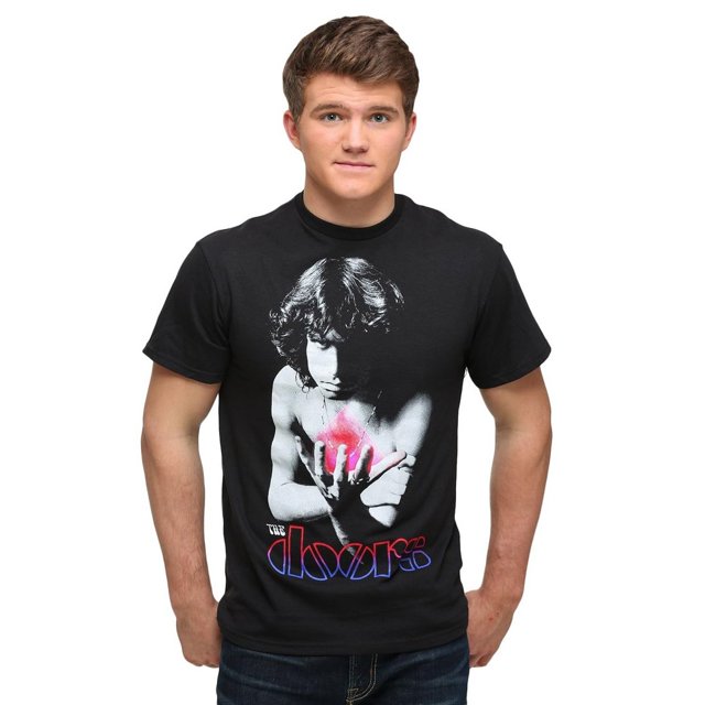 The Doors - Camiseta Psychedelic Jim para Adultos Unisex (Negro)