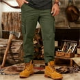 thumbnail image 5 of Mens Cargo Pants Loose Fit Casual Joggers with Multiple Pockets Summer Streetwear Green Pant, 5 of 7