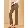 thumbnail image 4 of Pantalones Allegra K Pantalones acampanados de pana vintage Mujer Marrón M, 4 of 6
