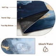 thumbnail image 6 of 3'x5' Area Rugs, Navy Blue Ombre Marble Indoor Outdoor Area Rug for Living Room Bedroom, Modern Abstract Ink Painting Washable Bathroom Rugs Kitchen Floor Carpet Mats Home Decor Aesthetic, 6 of 8