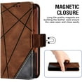 thumbnail image 5 of Compatible with Samsung Galaxy S22 5G Wallet Case and Tempered Glass Screen Protector Lanyard Leather Flip Card Holder Stand Wrist Strap Cell Phone Cover for Gaxaly S 22 22S G5 Women Men Brown, 5 of 15