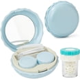 thumbnail image 1 of 1 Pcs Blue Macaron Contact Lens Travel Case with Cleaner Portable Contact Box with Mirror Tweezers Solution Bottle, 1 of 8