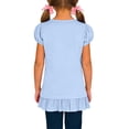 thumbnail image 6 of HAiming Girls Tops Summer Short Sleeve Ruffle Smocked Loose Flowy Solid Color Comfy Casual Shirts Vacation Going out Kids Tops, 6 of 8
