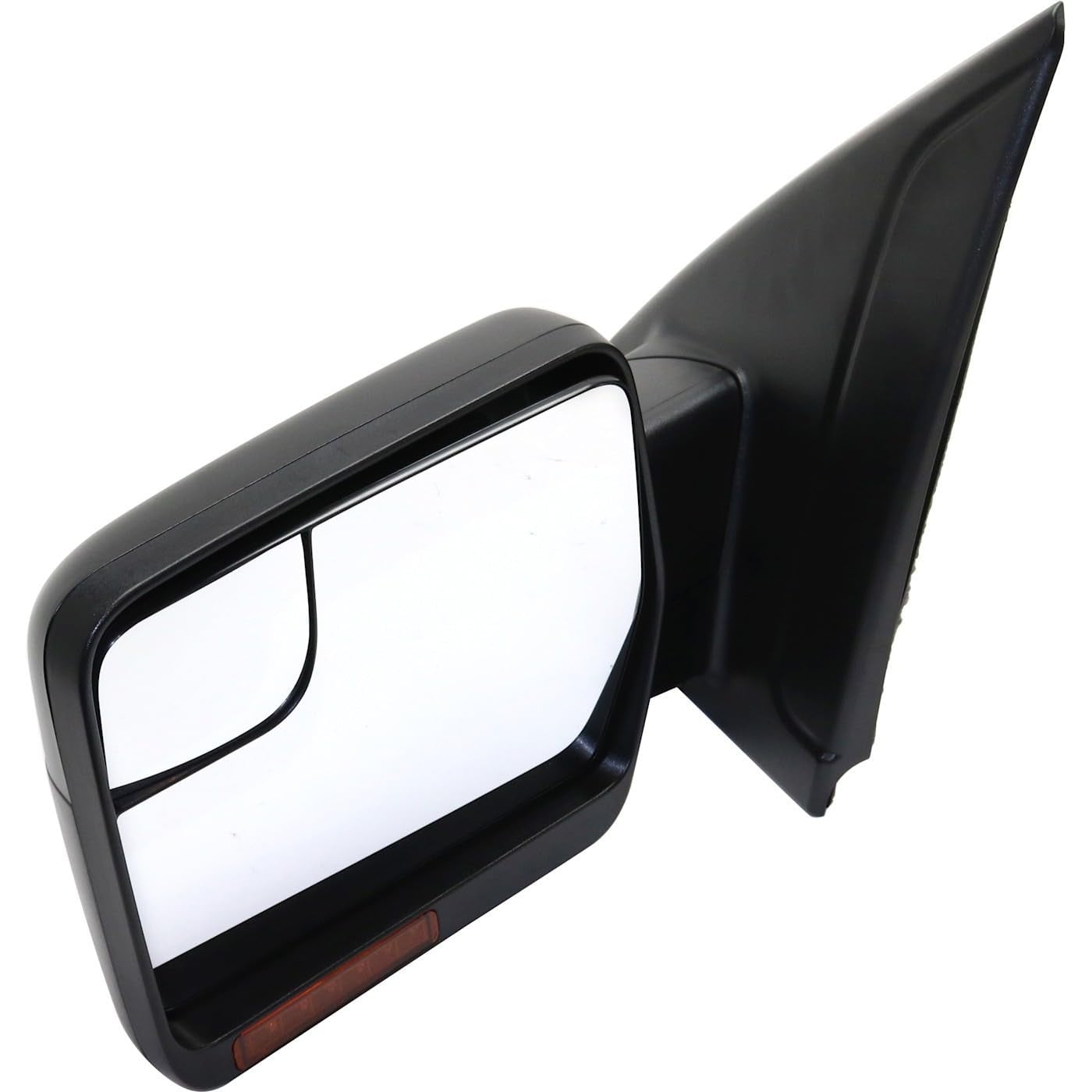 Suitable for Driver Side Power Heated Mirror for Ford F-150 (2011-2014) - Manual Fold with Signal Light & Spotter Glass, Textured Finish