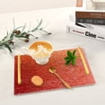 thumbnail image 6 of Iauyy Modern Square Bathroom Tray with Handles - Acrylic & Aluminum Alloy Vanity Countertop Organizer ，Texture Close-up, 6 of 7