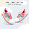 thumbnail image 3 of DREAM PAIRS Toddler Girls’ Rainbow Sneakers, Casual School Walking Shoes with Hook-and-Loop Closure for Little Kids, 3 of 6