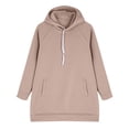 thumbnail image 6 of Certgust Essential Hoodie Womens Loose Hoodie Long Hooded Tops Ladies Sweatshirt Sweater Asymmetric Blouse with Relaxed Fit for Trendy Everyday Casual Wear, 6 of 7
