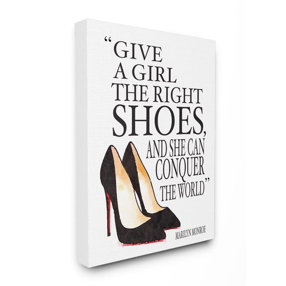 Stupell Industries Fashion Designer Shoes Inspiring Word Watercolor Canvas Wall Art by Amanda Greenwood