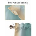 thumbnail image 6 of Teal Yellow Ombre Bathroom Window Curtain, Farmhouse Modern Gradient Art Light Filtering Coffee Kitchen Curtains, Bedroom Living Room Curtains 2 Panel 84"x54", 6 of 6