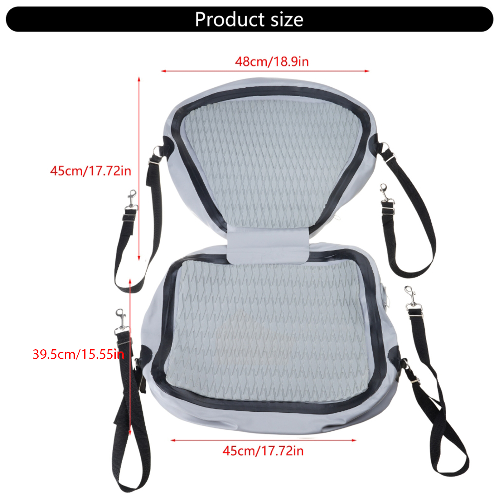 Inflatable Kayaks Seat with Back Support Adjustable Strap Canoes Backrest Seat Universals Paddle Board Seat Enduring