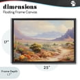 thumbnail image 4 of Stupell Industries Southwestern Flower Lined Desert Path Black Floating Frame Canvas Art, 25 x 17, by Franklyn Gregory, 4 of 8