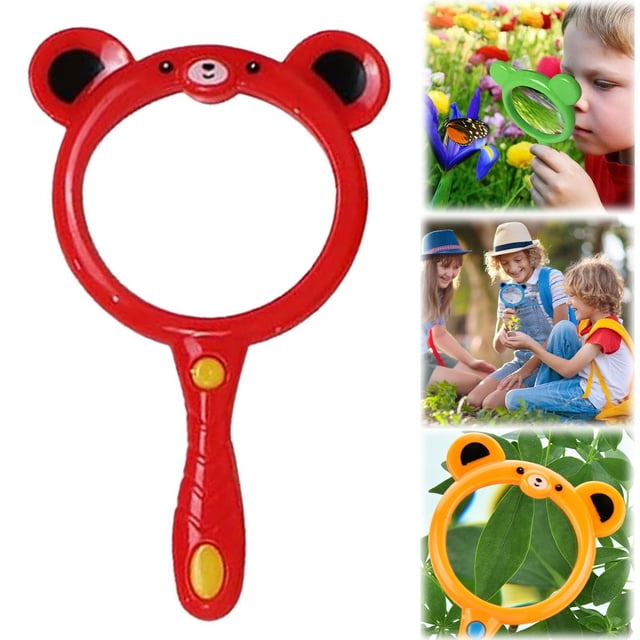 HUASHENG Magnifying Glass For Kids Colorful Hand Toy Magnifying Glass Magnifier Glasses For Science Class Reading Outdoor Observation