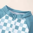 thumbnail image 5 of Baby Swimsuit Baby Toddler Boys Checkered One Piece Swimsuit Quick Dry Stretchy Fabric Swimwear with Hat Upf 50+ Boys Bathing Suit Blue 12 Months-24 Months, 5 of 6