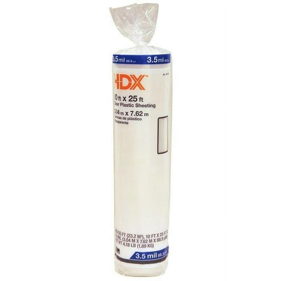 222671 10 x 25 ft. 3 Mil Steelcoat Clear Plastic Sheeting - Pack of 12
