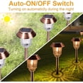thumbnail image 2 of Luces solares para caminos – Paquete de 4 luces solares para exteriores, impermeables IP65, encendido/apagado automático, luces de jardín con energía solar de 10 a 40 lm, regulable, iluminac, 2 of 5