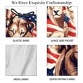 thumbnail image 4 of luoweisi Men's Beach Shorts Quick Dry Swim Trunks with Mesh Lining American Flag and Animals M, 4 of 5