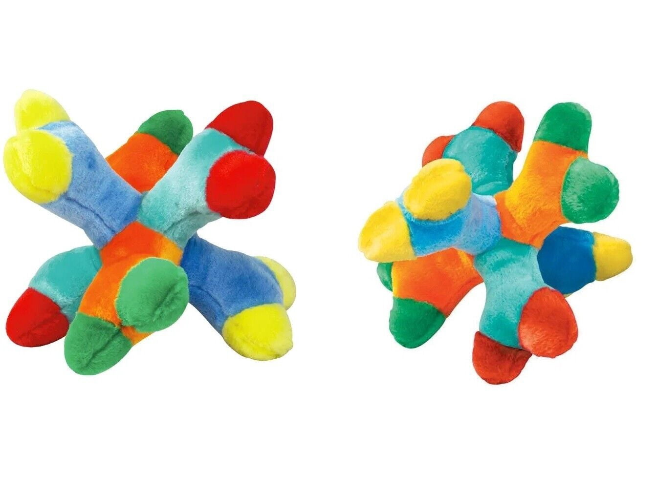 Big Soft 11" Dog Toy Medium to Large Breeds Plush Multi Squeaker Choose Quantity (1 Big Toy)