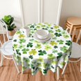 thumbnail image 6 of Round Tablecloth 60 inch Watercolor Shamrock Table Cloths Spill Proof Table Covers for Kitchen Party Dinner Tabletop Decoration, 6 of 6