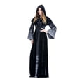thumbnail image 1 of Jumpingount Adulto Calavera Esqueleto Vestido largo con capucha Disfraces de Halloween Cosplay Disfraces de disfraces negro L Jumpingount FS9136-03, 1 of 6