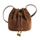 thumbnail image 3 of Bolso Tipo Cubo para Mujer Hombro Con Cordón Bandolera Gamuza El (marrón), 3 of 8