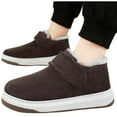 thumbnail image 6 of Trushoes Mens Coffee Fleece Lined Shoes - Velcro Slip-On, Comfort Cushioned Sole, Slip-Resistant Winter Sneakers,Size 39, 6 of 8